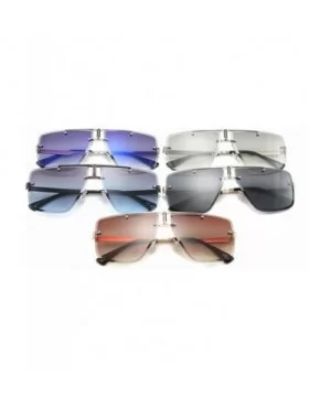 Rimless Sunglasses Fashion Glasses Driving - CD198UIR9WG $7.30 Goggle