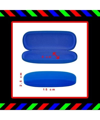 Glasses Case Hard Shell - Eyeglass And Sunglass Case For Men - Women - And Kids - Royal Blue - CI18N6ZDEIE $7.59 Aviator