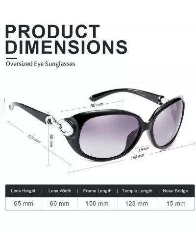 Classic Oversized Sunglasses for Women Polarized 100% UV400 Protection Lenses Ladies Fashion Retro HD Sun Glasses - CZ195Y64D...