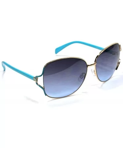 Women's Aviator Sunglasses 6005 - Blue - CB11ERZDV4X $6.37 Aviator