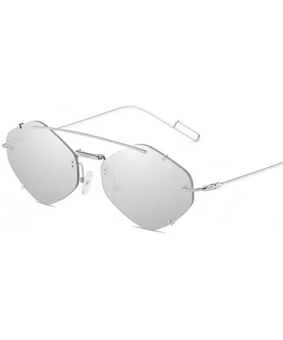 Claw Rimless Sunglasses Designer Sunglasses Women Men Shades Clear Lens Sun Glasses Eyewear - 4 - CK18Y254R0W $18.98 Square