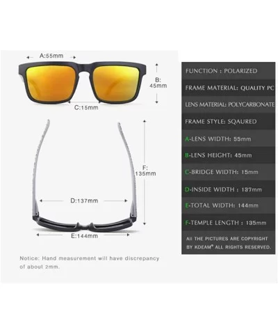 Removable Foot Square Sports Sunglasses Dazzling True Film Polarized Fishing Driver's Glasses - CM18Z67A786 $24.69 Sport