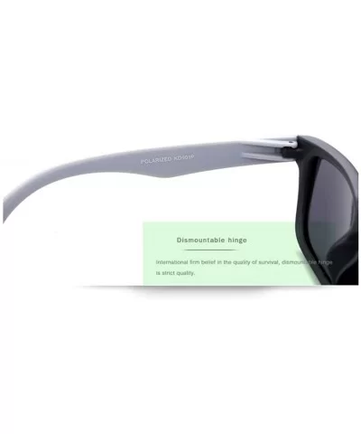 Removable Foot Square Sports Sunglasses Dazzling True Film Polarized Fishing Driver's Glasses - CM18Z67A786 $24.69 Sport