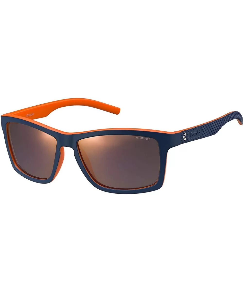 Pld7009/S Square Sunglasses - Blue/Red Sp Polarized - C312MA7XOMC $26.69 Wayfarer