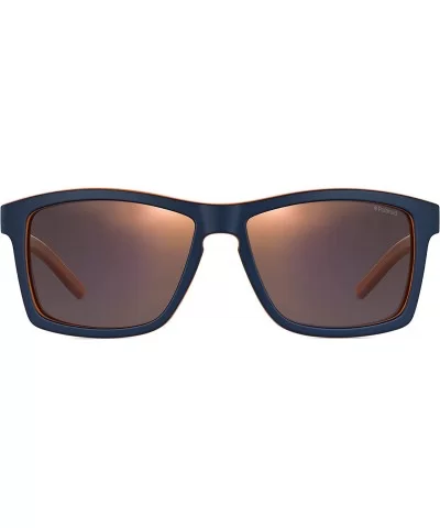 Pld7009/S Square Sunglasses - Blue/Red Sp Polarized - C312MA7XOMC $26.69 Wayfarer