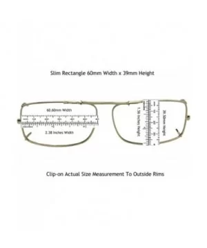 Slim Rectangle Polarized Clip on Sunglasses - Pewter-polarized Gray Lens - CP189OLWQH4 $11.87 Round