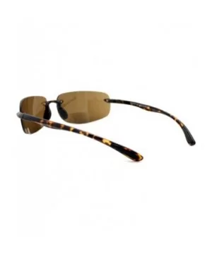 Bifocal Magnification Lens Sunglasses Rimless Rectangular Fashion UV 400 - Tortoise - CZ188YSX3D0 $9.06 Wrap