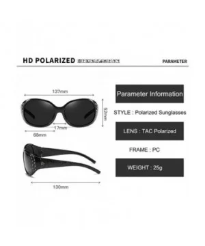 Polarized Gradient Sunglasses-Fashion Women Owersized Sun Glasses-Driving Goggle - A - C5190ED049M $27.93 Oval