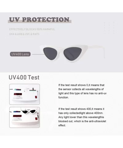 50s Cute Cat Eye Sunglasses Retro Sexy Mod Style Tinted Sun Glasses SR016 - A White Frame Grey Lens - CX18NO7E4A3 $8.62 Goggle