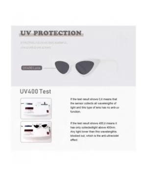 50s Cute Cat Eye Sunglasses Retro Sexy Mod Style Tinted Sun Glasses SR016 - A White Frame Grey Lens - CX18NO7E4A3 $8.62 Goggle