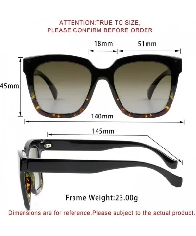 Oversize Polarized Sunglasses-UV400 Protection-Retro for Men/Women - Anne Gwen - CF18ZX65TM8 $18.71 Oval