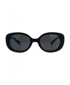 Womens Rectangular Mod Designer Plastic Fashion Sunglasses - Matte Black - CB189U7206E $6.63 Rectangular