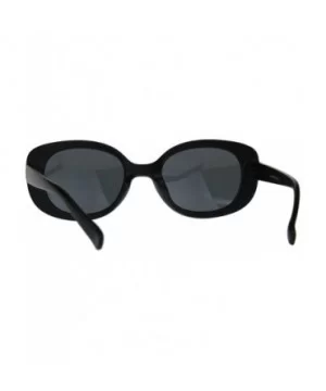 Womens Rectangular Mod Designer Plastic Fashion Sunglasses - Matte Black - CB189U7206E $6.63 Rectangular