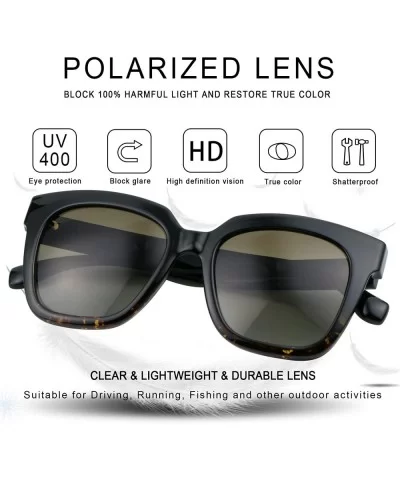 Oversize Polarized Sunglasses-UV400 Protection-Retro for Men/Women - Anne Gwen - CF18ZX65TM8 $18.71 Oval