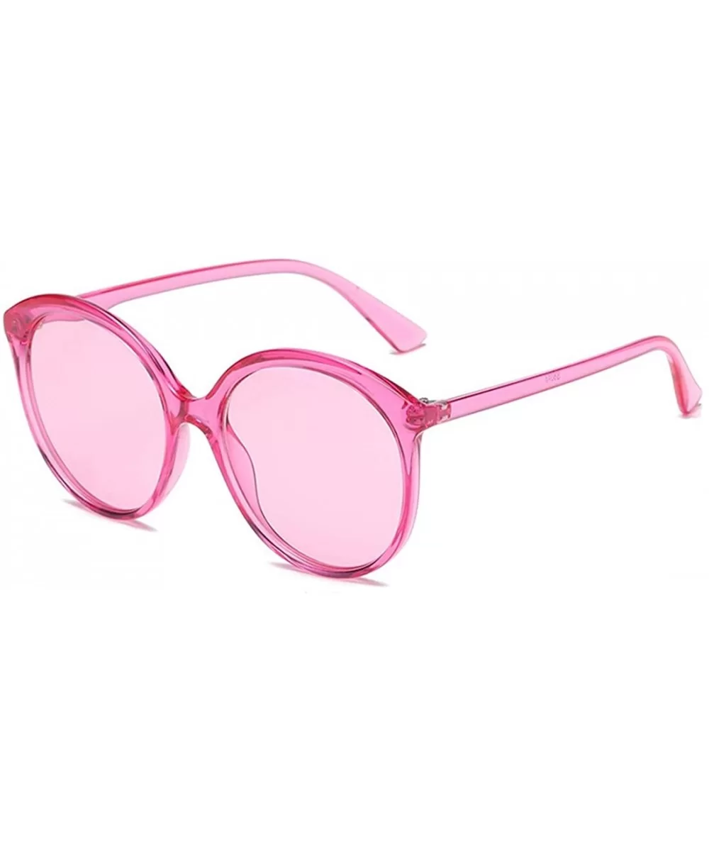 Female Big box Sunglasses Shade Glasses Men and women Sunglasses - Pink - CH18LL0A8WO $7.22 Sport