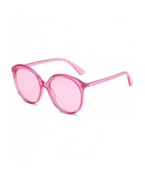 Female Big box Sunglasses Shade Glasses Men and women Sunglasses - Pink - CH18LL0A8WO $7.22 Sport