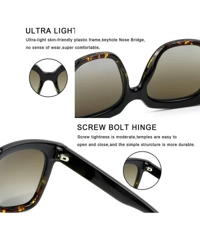 Oversize Polarized Sunglasses-UV400 Protection-Retro for Men/Women - Anne Gwen - CF18ZX65TM8 $18.71 Oval