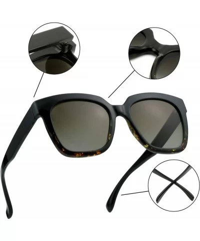 Oversize Polarized Sunglasses-UV400 Protection-Retro for Men/Women - Anne Gwen - CF18ZX65TM8 $18.71 Oval