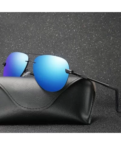 Sunglasses Aluminum Magnesium Frameless Protection Lightweight - CP18SZX47AZ $42.11 Goggle