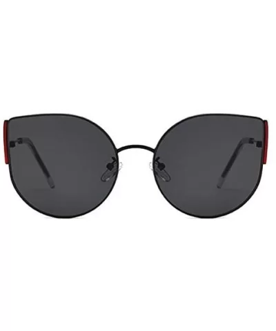 Cat Eye Color Lens Sunglasses Street Fashion Metal Frame Women Sunglasses Sun Protection Eyewear - CE1976A26HI $9.39 Cat Eye