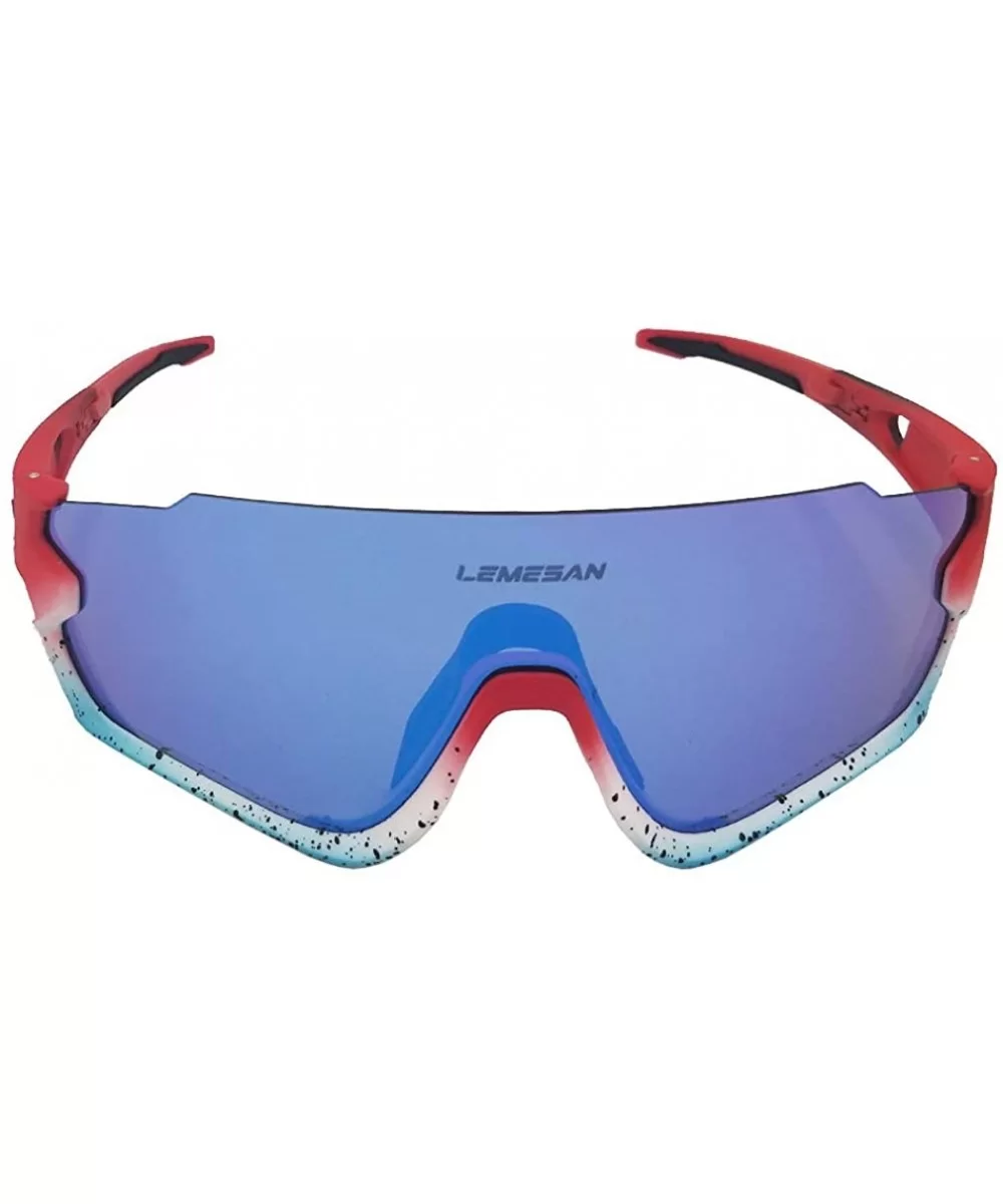 Polarized Sports Sunglasses Cycling Glasses Baseball Fishing Golf Driving Goggle - 09red&bluelenes - CH18YZA7GN6 $15.80 Sport