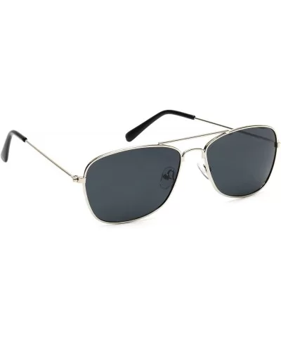 Polarized Aviator Sunglasses Many Colors - Silver/Black - 03 - CC182AHZS95 $5.85 Aviator