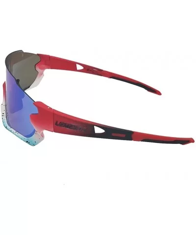 Polarized Sports Sunglasses Cycling Glasses Baseball Fishing Golf Driving Goggle - 09red&bluelenes - CH18YZA7GN6 $15.80 Sport