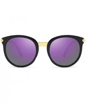 Retro Round Sunglasses Women Black Female Sun Glasses Lady - Blackgray - CV198XYYKOT $5.50 Round