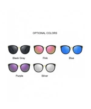 Retro Round Sunglasses Women Black Female Sun Glasses Lady - Blackgray - CV198XYYKOT $5.50 Round