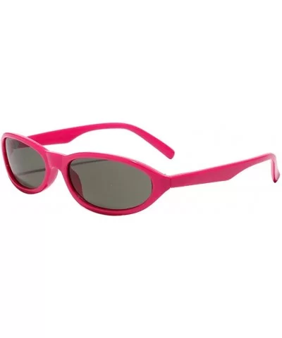 Men Novelty UV400 Small Cat Eye Sunglasses Shades Rave Club Costume Hip-Hop - Rose Red - C5190E2SGKW $5.59 Cat Eye