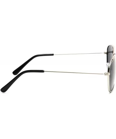 Polarized Aviator Sunglasses Many Colors - Silver/Black - 03 - CC182AHZS95 $5.85 Aviator