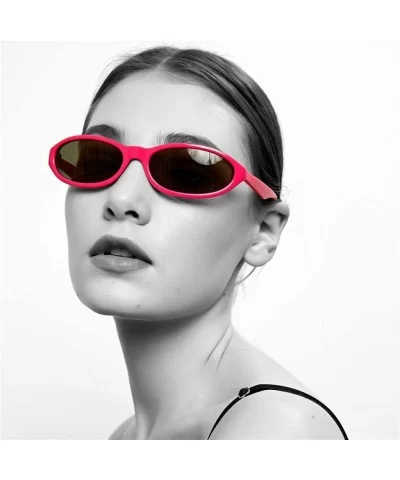 Men Novelty UV400 Small Cat Eye Sunglasses Shades Rave Club Costume Hip-Hop - Rose Red - C5190E2SGKW $5.59 Cat Eye