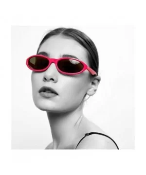 Men Novelty UV400 Small Cat Eye Sunglasses Shades Rave Club Costume Hip-Hop - Rose Red - C5190E2SGKW $5.59 Cat Eye