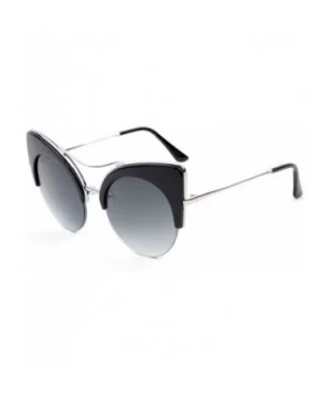 Metal Cat Eye Stylish Sunglasses (Black - Smoke) - C712GK2W45H $8.91 Cat Eye