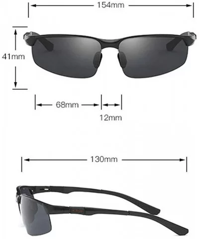 Customized Myopia Polarized Lens Polarized Men's Aluminum Magnesium Sunglasses Black Coated Windshield - C918QL9XLI8 $22.14 S...