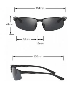 Customized Myopia Polarized Lens Polarized Men's Aluminum Magnesium Sunglasses Black Coated Windshield - C918QL9XLI8 $22.14 S...