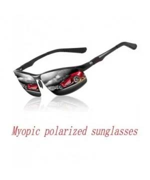 Customized Myopia Polarized Lens Polarized Men's Aluminum Magnesium Sunglasses Black Coated Windshield - C918QL9XLI8 $22.14 S...