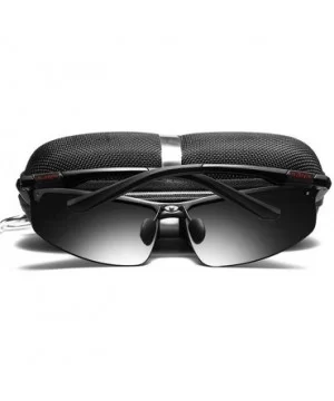 Customized Myopia Polarized Lens Polarized Men's Aluminum Magnesium Sunglasses Black Coated Windshield - C918QL9XLI8 $22.14 S...