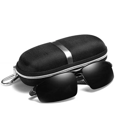 Customized Myopia Polarized Lens Polarized Men's Aluminum Magnesium Sunglasses Black Coated Windshield - C918QL9XLI8 $22.14 S...