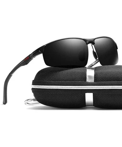 Customized Myopia Polarized Lens Polarized Men's Aluminum Magnesium Sunglasses Black Coated Windshield - C918QL9XLI8 $22.14 S...