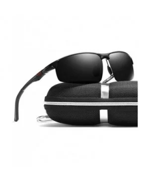 Customized Myopia Polarized Lens Polarized Men's Aluminum Magnesium Sunglasses Black Coated Windshield - C918QL9XLI8 $22.14 S...