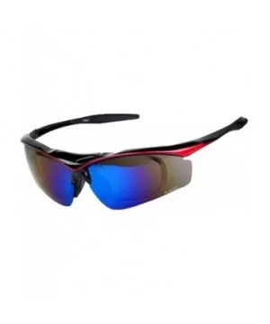 Polarized Sunglasses Interchangeable Cycling Baseball - Red - CK184KG0UZQ $33.65 Sport