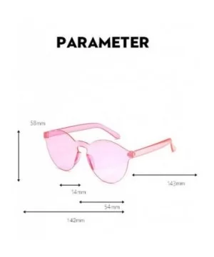 Heart Shaped Rimless Sunglasses One Pieces Transparent Lens Candy Color Frameless Glasses Tinted Love Eyewear - CN1905433UD $...