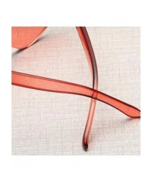 Heart Shaped Rimless Sunglasses One Pieces Transparent Lens Candy Color Frameless Glasses Tinted Love Eyewear - CN1905433UD $...