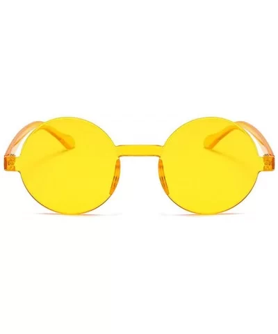 Oversized Sunglasses Designer Frameless Glasses - Orange - CY18S0ZMYL5 $6.02 Oversized