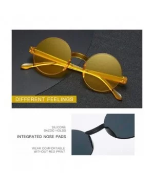 Oversized Sunglasses Designer Frameless Glasses - Orange - CY18S0ZMYL5 $6.02 Oversized