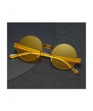 Oversized Sunglasses Designer Frameless Glasses - Orange - CY18S0ZMYL5 $6.02 Oversized