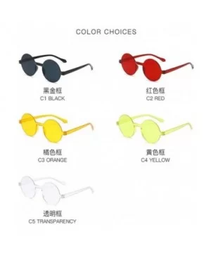 Oversized Sunglasses Designer Frameless Glasses - Orange - CY18S0ZMYL5 $6.02 Oversized