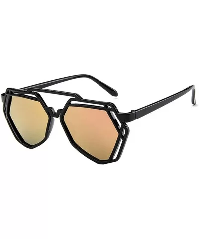 Plastic Geo Double Frame Aviator - Purple - C512OCSO3JA $7.46 Aviator