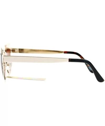 Womens Lattice Wire Frame Cat Eye Runway Fashion Sunglasses - Gold - C0123FLZQND $8.32 Cat Eye